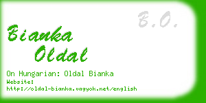 bianka oldal business card